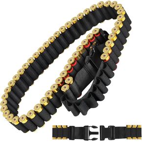 4 Pack 7 Round Shotgun Shell Holder or 12/20 Gauge 60 Round Tactical Shotgun Shell Bandolier Adjustable, Optional 2 Pcs 7 Round Shotgun Shell Holder / 8 Round Butt Stock Shell Holder for Hunting