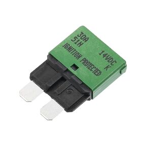 Motoforti Universal Car E37 Circuit Breakers Fuses Replacement, 30A 14V, Durable, Plastic Metal, Green