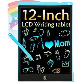 LCD Writing Tablet Doodle Board, 12inch Colorful Drawing Tablet Writing Pad for Kids, Electronic Erasable Learning Educational Girls Gifts Toys for 3 4 5 6 7 Year Old Girls Boys