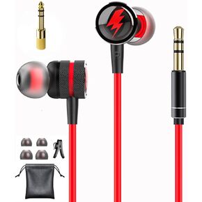 Wired headphones anchor live monitoring electronic digital piano guitar net red high-definition bass audio, metal earbuds S/M/L two kinds of earbuds head with 6.35 mm, headphones are 3.5 mm 3 m cable