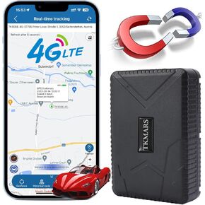 Magnetic GPS Tracker for Vehicles Real Time Accurate Positioning Car Tracker Device Hidden Global Coverage Car GPS Tracker for Anti-Theft Geofencing Notification No Monthly Fee TK915 4G