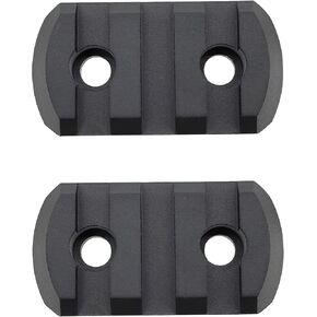 Mlok Picatinny Rail Aluminum Section Accessory, 3 Slots (2 Pack)