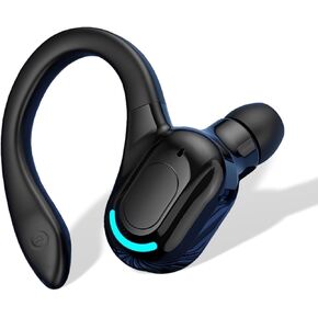 Single Ear Earphone, IPX4 Waterproof Bluetooth Headset, Ergonomic Shape, HD Stereo Sound, All Day Comfortable Using for Driving Cycling Running, Wisoque1d2yrfnbm