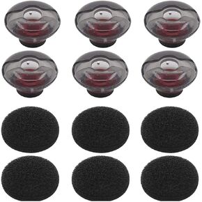 6pcs Medium Sizes Eargels/Eartips/Ear-Cushion for PLT Voyager 5200 (206110-101) Replacement Spare Kit with Foams Covers.