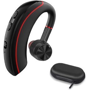 Bluetooth Headset Wireless Business Bluetooth V5.0 Earpiece Ultralight HD Headphones Hands-free Earphones with Noise Cancellation Microphone Wide Compatible with Cell Phones for Office/ Work Out/Truck