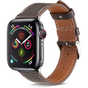 Marge Plus Compatible with Apple Watch Band 42mm (Series 10) /41mm/40mm/38mm, Genuine Leather Bands Replacement Strap for iWatch Series 10 9 8 se 7 6 5 4 3 2 1, Women & Men