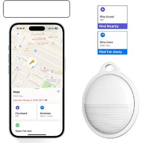 Smart Tag for Apple iOS Devices – Essential Finder for Keys, Luggage, Backpack, Wallet. Track Your Pets, Kids & Valuables with Ease and Peace of Mind.