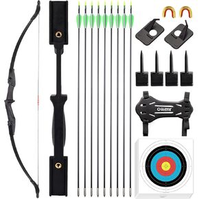 LWANO Bow and Arrow Set for Adults - Archery Takedown Recurve Bow Set for Beginners and Youth, Left & Right Handed