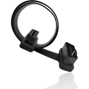 Female Extension Cable Flat Ribbon Cable - Full 16pin OBD II OBD2 Male - 19.6inch/50cm Long