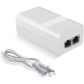 PROCET PoE Injector Passive 15W 48V PoE Power Injector Gigabit 1000Mbps for IP Camera, Wireless Access Point, IP Phone, PoE Doorbell