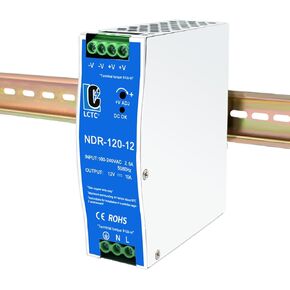 NDR120-12 DC 12V Din Rail Power Supply Slim 120w 10A(Input:100-240VAC,Output:12VDC,50/60HZ) Switching Power Supply Adapter(Volts_of_Direct_Current, 12