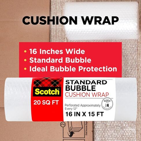 Scotch Cushion Wrap, 16 in x 15 ft., 1 Roll/Pack (7924) in Saudi Arabia
