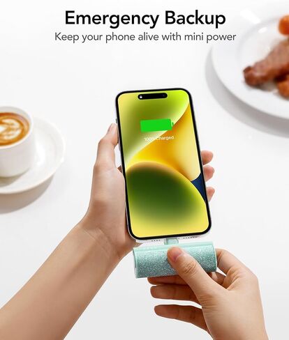 شاحن محمول صغير من Charmast 2-Pack لهاتف iPhone 3500mAh، بنك طاقة صغير الحجم Bling Compact، شاحن هاتف محمول لطيف متوافق مع iPhone 14 Pro Max/14/13/12/11/SE/XR/X/8/7 Series in Kuwait