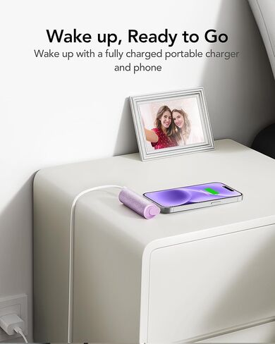 شاحن محمول صغير من Charmast 2-Pack لهاتف iPhone 3500mAh، بنك طاقة صغير الحجم Bling Compact، شاحن هاتف محمول لطيف متوافق مع iPhone 14 Pro Max/14/13/12/11/SE/XR/X/8/7 Series in Kuwait