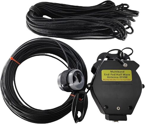 JYR8010-150W End Fed Antenna 150W Shortwave Radio Antenna 4 Band 10m 12m 15m 17m 20m 30m 40m 80m Long Wire Antenna 1:64 Balun No Tuning in Kuwait
