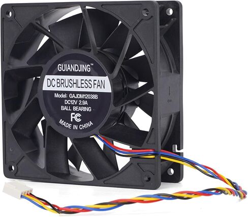 12038 PWM Cooling Fan 120mm 38mm DC 12V 4Pin High 230 CFM Brushless Dual Ball Bearing 5400RPM for Computer Case Server Workstation Cabinet in Kuwait