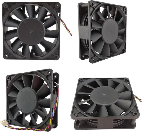 12038 PWM Cooling Fan 120mm 38mm DC 12V 4Pin High 230 CFM Brushless Dual Ball Bearing 5400RPM for Computer Case Server Workstation Cabinet in Kuwait