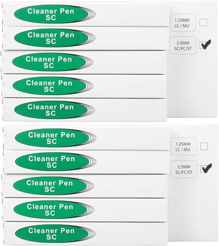 10 Pack Fiber Cleaner Pen Fiber Optic Cleaning Tools for 2.5mm SC/ST/FC Connector Optical Connector Cleaner Over 800 Cleans Fiber Endface & Optical Connector Cleans in Kuwait