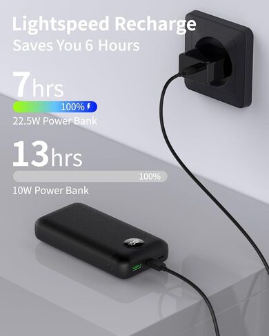 Lightest 5V 2A USB 20000mAh Heated Vest Battery Pack, Power Bank for Heated Jacket, Hoodies, Stadium Seats, Fast Recharging Portable Charge for Heated Clothing, Camping Chair (Black, 20000mAh) in Saudi Arabia