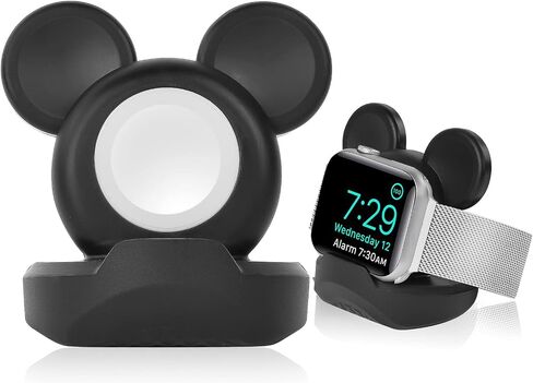 Charger Stand Compatible with Apple Watch Series Apple Watch Series Ultra2/Ultra/9/8/7/6/SE/5/4/3/2/1/SE,Cute Apple Watch Charger Stand,Compatible with Nightstand Mode (Not Include Charger) in Saudi Arabia
