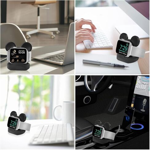 Charger Stand Compatible with Apple Watch Series Apple Watch Series Ultra2/Ultra/9/8/7/6/SE/5/4/3/2/1/SE,Cute Apple Watch Charger Stand,Compatible with Nightstand Mode (Not Include Charger) in Saudi Arabia