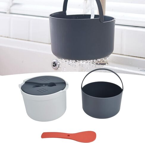 Microwave Rice Cooker Set, 2L Food Grade PP Material Rice Spoon Lid Strainer Steaming Pot Rice Cooker Set Kitchen Cookware Rice Maker for Home Meal Prep Cooker (Orange) in Saudi Arabia