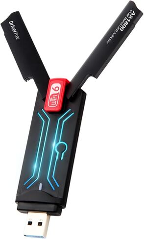 USB WiFi Adapter，AC1300Mbps Dual Band 5dBi High Gain Antenna 2.4GHz/ 5GHz Wireless Network Adapter for PC，Supports Windows /8/10/11 in Kuwait