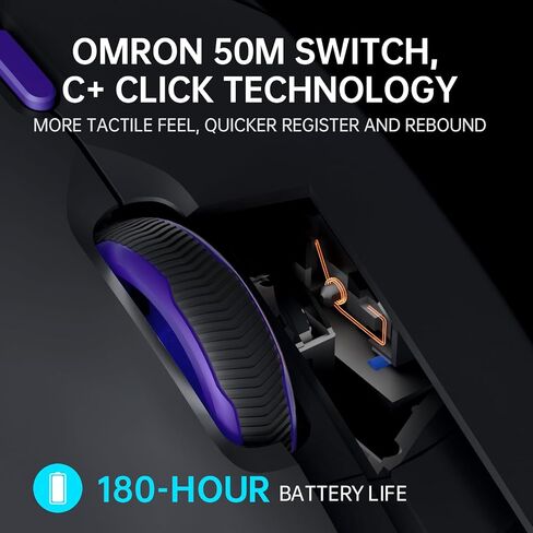 Rapoo VT9PRO 4K Wireless Gaming Mouse, PAW 3398 Sensor, 26000 DPI, 4KHz Polling Rate, 0.25ms Response Time, Lightweight, 10 Programmable Buttons, 180h Battery Life, On-Board Memory, PC - Black in Saudi Arabia