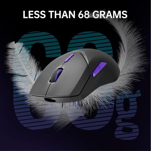 Rapoo VT9PRO 4K Wireless Gaming Mouse, PAW 3398 Sensor, 26000 DPI, 4KHz Polling Rate, 0.25ms Response Time, Lightweight, 10 Programmable Buttons, 180h Battery Life, On-Board Memory, PC - Black in Saudi Arabia