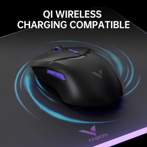 Rapoo VT9PRO 4K Wireless Gaming Mouse, PAW 3398 Sensor, 26000 DPI, 4KHz Polling Rate, 0.25ms Response Time, Lightweight, 10 Programmable Buttons, 180h Battery Life, On-Board Memory, PC - Black in Saudi Arabia