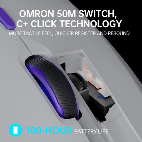 Rapoo VT9PRO 4K Wireless Gaming Mouse, PAW 3398 Sensor, 26000 DPI, 4KHz Polling Rate, 0.25ms Response Time, Lightweight, 10 Programmable Buttons, 180h Battery Life, On-Board Memory, PC - Black in Saudi Arabia