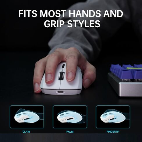 Rapoo VT9PRO 4K Wireless Gaming Mouse, PAW 3398 Sensor, 26000 DPI, 4KHz Polling Rate, 0.25ms Response Time, Lightweight, 10 Programmable Buttons, 180h Battery Life, On-Board Memory, PC - Black in Saudi Arabia