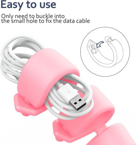 Cord Organizer Reusable Cable Straps Clips Wire Ties Charging Cord Power Cord Earphone Headphone Wrap Multipurpose Winder Holder Keeper Manager Management(Set of 9) in Saudi Arabia