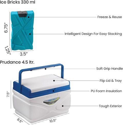 Pinnacle Cooler with Wheels – Practical Set of 66L Cooler with Wheels and Handle – Includes 30L 11L and 4.5L Camping Coolers and 2 Ice Bricks – Cup Holder and Sitting Lid – Extended Cooling Time in Saudi Arabia