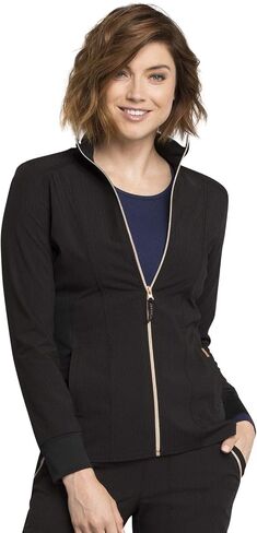 Cherokee Statement Women Warm Up Scrubs Jacket Zip Front CK365 in Kuwait