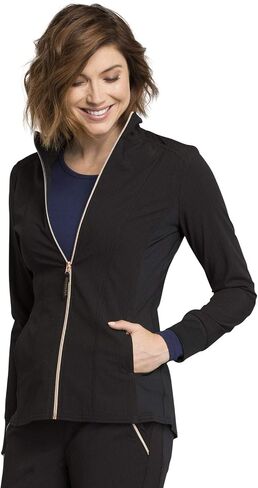 Cherokee Statement Women Warm Up Scrubs Jacket Zip Front CK365 in Kuwait