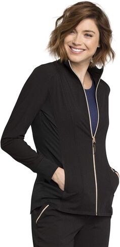 Cherokee Statement Women Warm Up Scrubs Jacket Zip Front CK365 in Kuwait