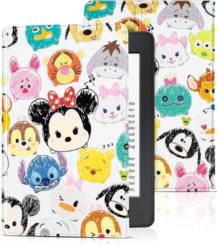حافظة عصرية ممتعة لجهاز Kindle 11th 6 "2022 جيل لطيف الكرتون Girly Kawaii Girls Kids Boys غطاء فوليو رائع لأمازون Kindle 11th Generation C2V2L3، حافظة قارئ E مقاس 6 بوصات، Mini Dishini in Kuwait