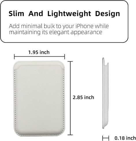 محفظة هاتف مغناطيسية متوافقة مع Apple MagSafe، محفظة جلدية بسيطة، حامل بطاقات مانع RFID لهاتف iPhone 16 Pro Max/16 Plus/16، لهاتف iPhone 15 Pro Max/15 Plus/15 Pro/14/13/12- أسود in Saudi Arabia