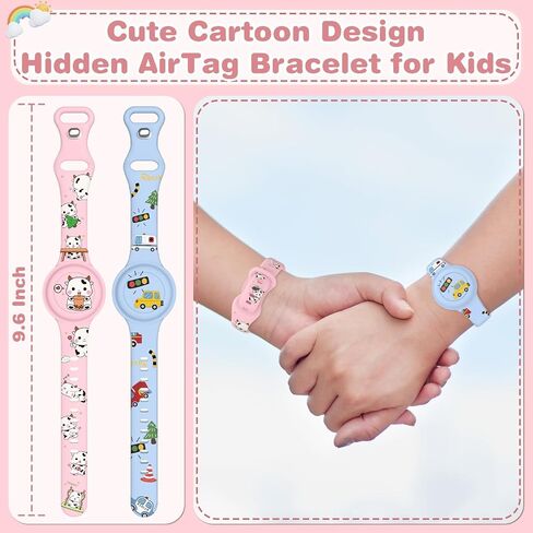 for Airtag Waterproof Watch Bracelet Kids, Compatible with Airtag (1st & 2nd Gen) for Kid with Soft Silicone Full Coverage Anti-Lost Hidden Apple Air Tags Wristband for Boys - Navy Blue Planet in Kuwait
