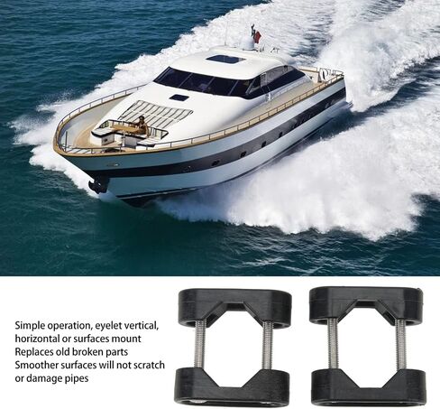 2Pcs Nylon Marine Boat Nylon Rail Mount Bracket Fits for Tube Kayak Canoe Boat Dinghy Yacht Accessories in Saudi Arabia