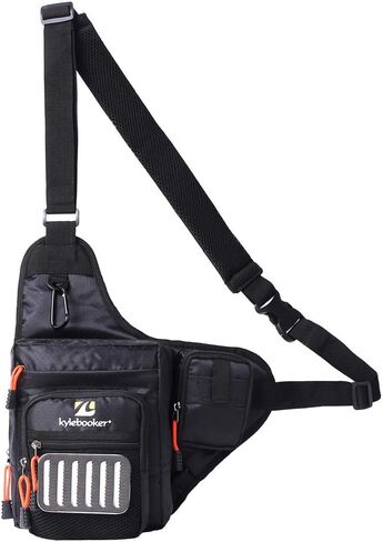 Kylebooker Fly Fishing Sling Pack Adjustable Fishing Tackle Shoulder Bag Gear Accessory Organizer Stream Waist Bag in Saudi Arabia