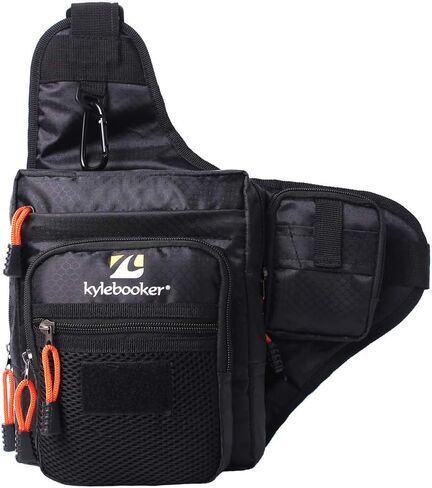 Kylebooker Fly Fishing Sling Pack Adjustable Fishing Tackle Shoulder Bag Gear Accessory Organizer Stream Waist Bag in Saudi Arabia