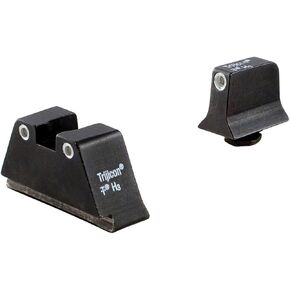 Trijicon GL204-C-600689 Bright & Tough Night Sight Suppressor Set, Glock 20/21/29/30/36/40/41, White Front/ White Rear with Green Lamps
