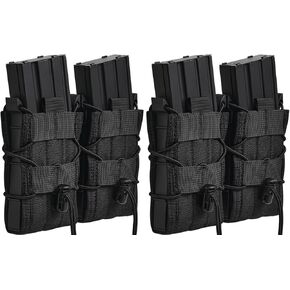 2pc Rifle Mag Pouch Holster MOLLE Mag Pouch Double Tactical Mag Carrier for AR M4 M14 M16 AK Holder