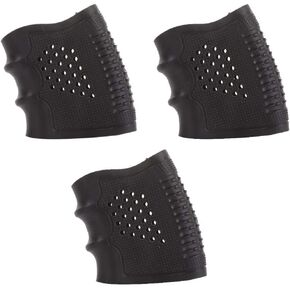 Fidragon Tactical Rubber Grips Glove Sleeve Slip-On Ventilated Grip Grips for Glock and Oher Pistol 3 Pcs Black Khaki and Green…