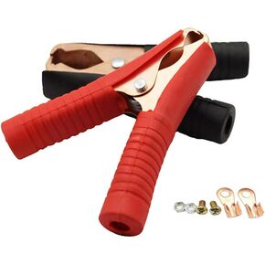 Jumper Cable Battery Clamps Crocodile Clamp brass Clamps 100A/800A/1500A Car Battery Charger Clamps Power Replacement Battery Alligator Clips Jumper Cables Clamp-S（100-500A）