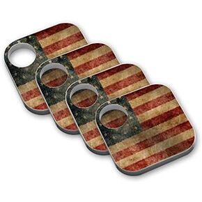 MightySkins Protective Vinyl Skin Decal (4 Pack) Compatible with Tile Key Finder Phone Finder wrap Cover Sticker Skins Vintage Flag