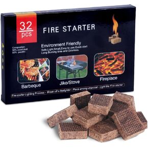 HGD (200pcs Fire Starters for Campfires, Natural Charcoal Starters,Chimney Starter for Charcoal Grill, Indoor Outdoor Use, Weather-Resistant
