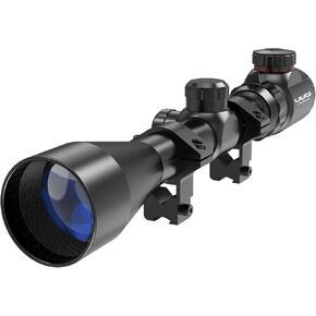 UUQ 3-9×40 Rifle Scope with Red/Green Illumination and Rangefinder Reticle-Includes Batteries,Fits 11mm/20mm Free Mounts,Waterproof and Fog-Proof
